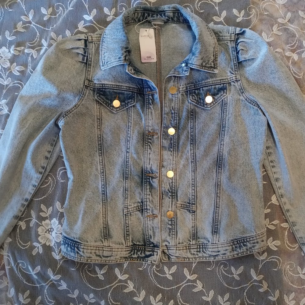 Lascana Denim Jacket Blue Acid Wash Women's sz Small NWT